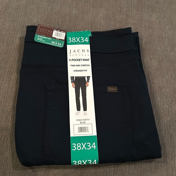Jachs New York 5-pocket blue Mens Pants straight fit 38x34 - Picture 3 of 5